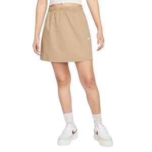 NWT Nike Sportswear Essential Woven High-Waisted Skirt Nude Taupe Size Small S